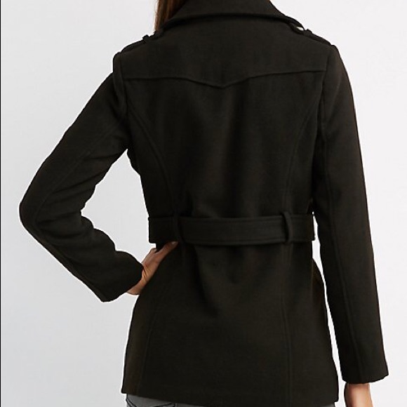 ๐ NWOT Charlotte Russe Moto Trench Coat ๐ - Picture 2 of 8